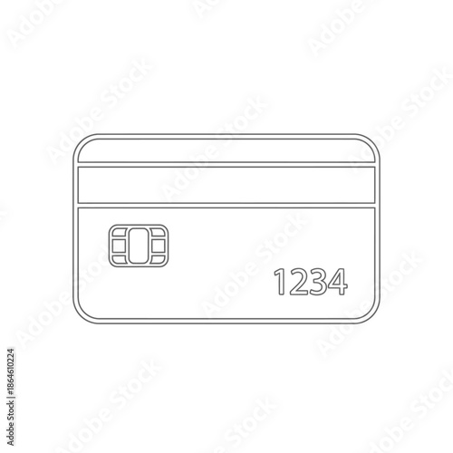Close-up of a Credit Card with Chip and Card Number for Financial Transactions