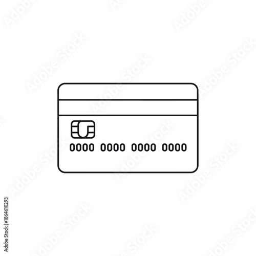 Close-up of a Payment Card with Magnetic Strip and Chip for Financial Transactions