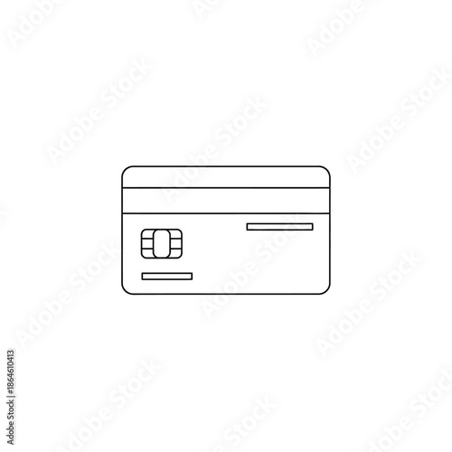 Close-Up of a Credit Card with Magnetic Strip and Chip for Financial Transactions