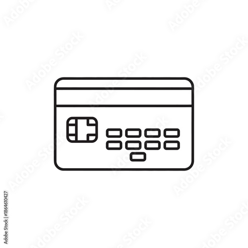 Close-Up of Credit Card with Chip and Magnetic Strip for Financial Transactions