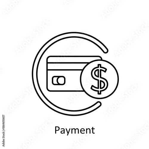 Close-up of Contactless Payment Device with Credit Card and Dollar Coin