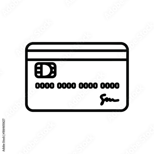 Close-Up of Credit Card with Chip and Signature for Financial Transactions