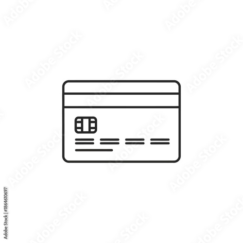 Close-Up of Credit Card Icon for Digital Banking and Payment Illustration