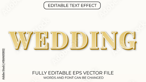 Wedding editable text effect
