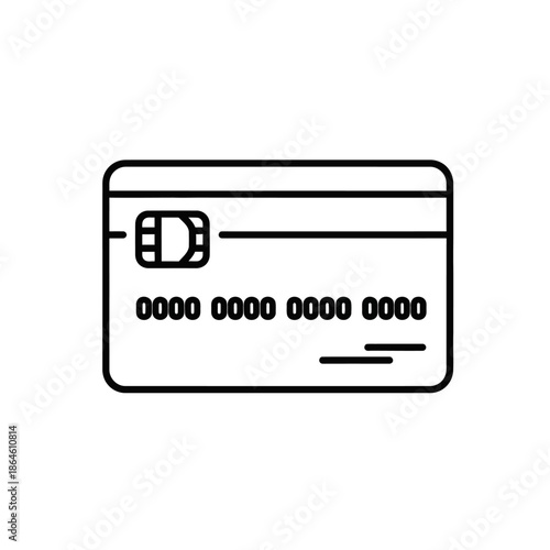 Close-Up of Credit Card with Magnetic Stripe and Chip for Financial Transactions