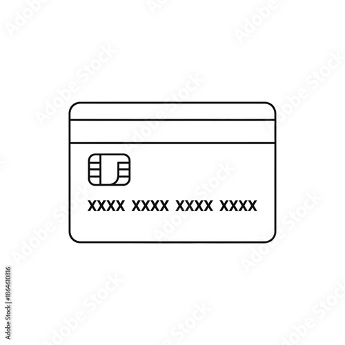 Close-Up of Credit Card with Chip and Card Number Display for Financial Transactions