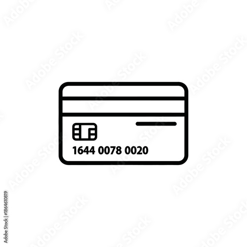 Close-Up of Credit Card with Magnetic Stripe and Chip for Financial Transactions