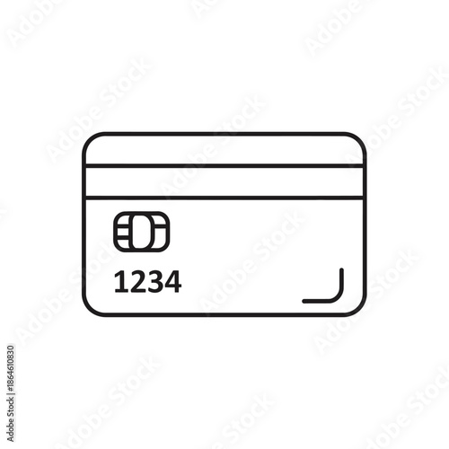 Close-up of Credit Card with Chip and Card Number for Financial Transactions