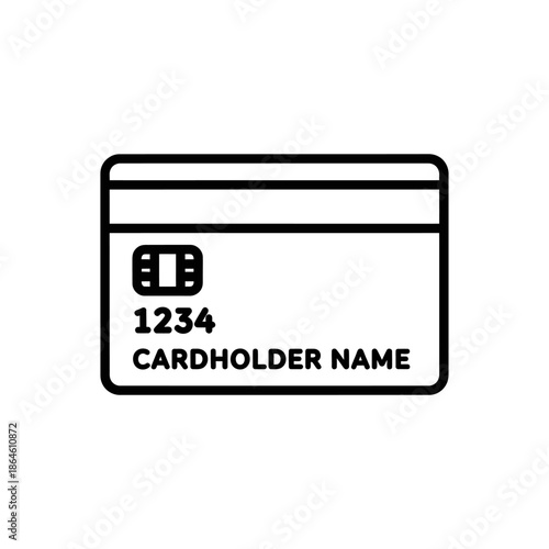 Close-Up of Credit Card with Chip and Cardholder Name for Financial Transactions