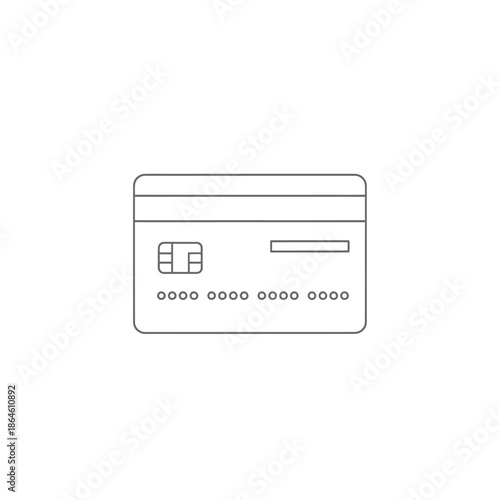 Close-up of Credit Card with Chip and Magnetic Strip for Financial Transactions