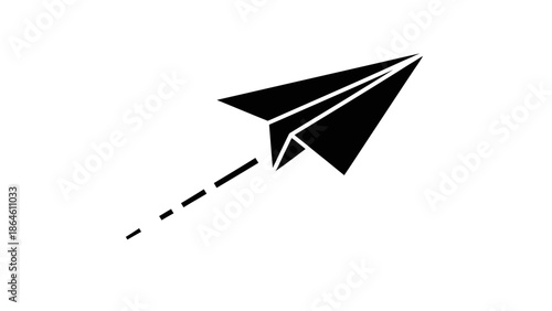 Paper Plane Flying Concept Vector Illustration.