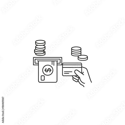Digital Banking and Financial Transactions Illustration for Online Payment Concepts