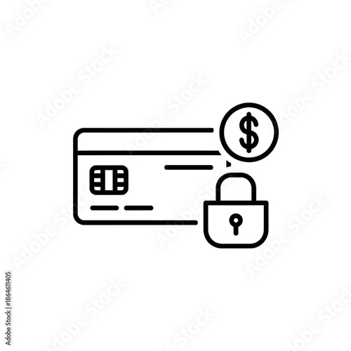 Digital Payment Security Concept with Credit Card and Lock Icon for Online Transactions
