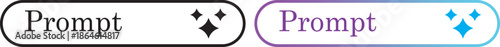 AI prompt generates interface bar icon. Chatbot command signs. text input and output signs. Chatbot command signs. Text command bar symbol