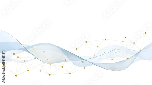 Futuristic technology background featuring vertical lines of colorful dots and rings, symbolizing data flow and connectivity.