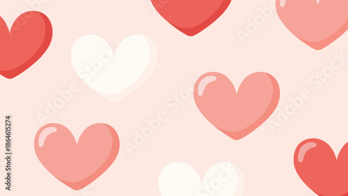 Collection of Red and Pink Hearts.