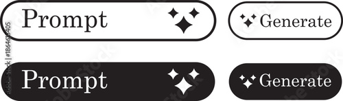 AI prompt generates interface bar icon. Chatbot command signs. text input and output signs. Chatbot command signs. Text command bar symbol