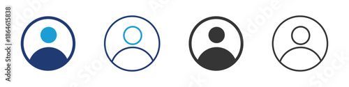 Profile icon set collection multi-style.