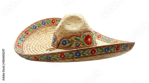 Fotografie Mexican Sombrero Hat on transparent background PNG