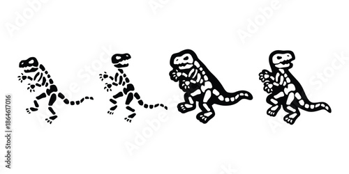 dinosaur vector icon t-rex Tyrannosaurus rex fossil logo cartoon character doodle illustration isolated design