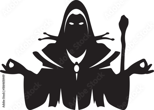 Woman practicing yoga and meditation in serene environment