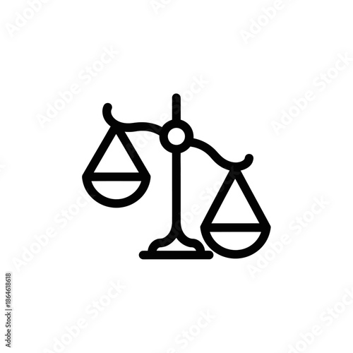 Legal Balance Scales Illustration Representing Justice and Fairness