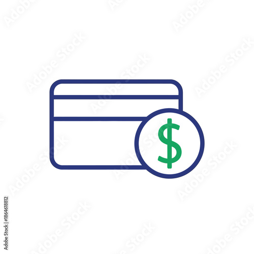Financial Transaction Concept with Credit Card and Dollar Sign Illustration
