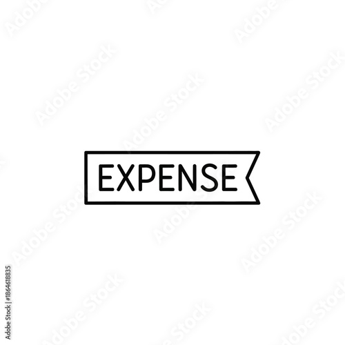 Minimalist Expense Icon for Financial Management and Budget Planning