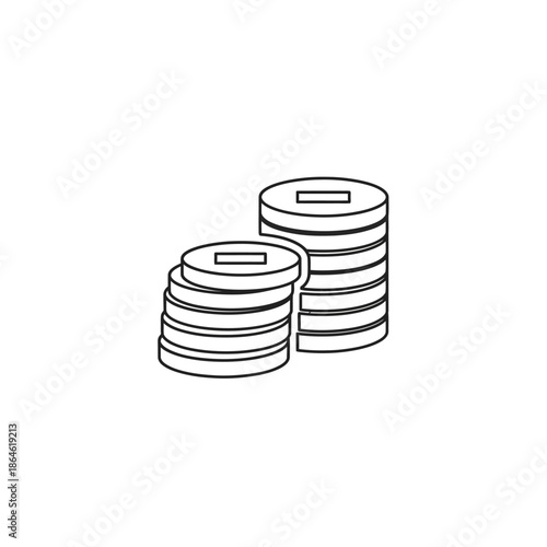 Money Coins Stack Illustration for Financial and Banking Concepts