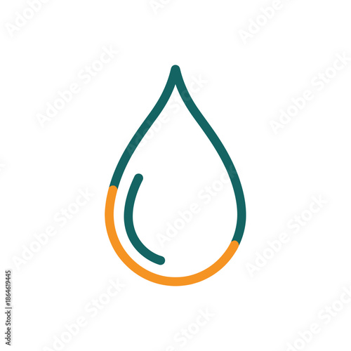 Minimalist Water Drop Illustration for Eco-Friendly and Sustainability Campaigns