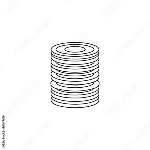 Stack of Medical Compression Bandages for Wound Care or Support