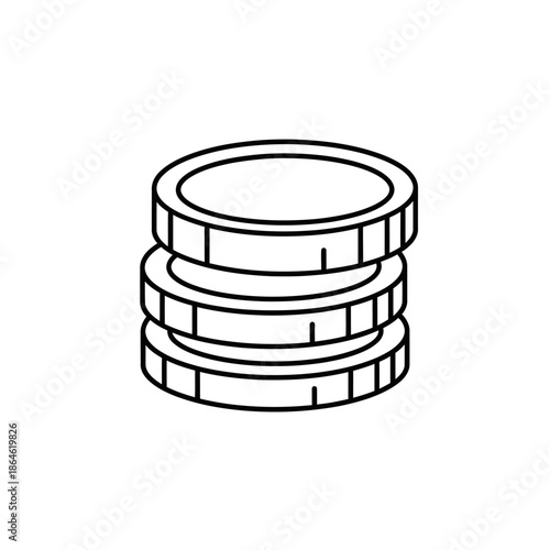 Stack of Coins Illustration for Financial and Business Concepts