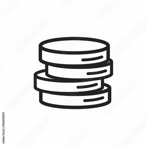 Stack of Coins Illustration for Financial and Economic Concepts