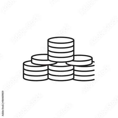 Stack of Coins Illustration for Financial Growth and Investment Concepts
