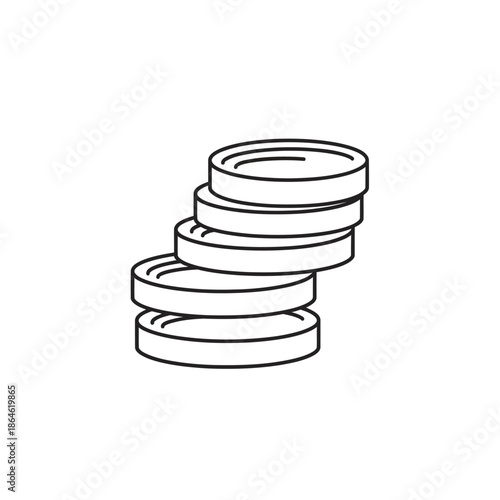 Stack of Coins Illustration for Financial or Economic Concepts
