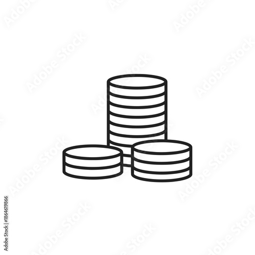 Stack of Coins Illustration for Financial Success and Wealth Growth