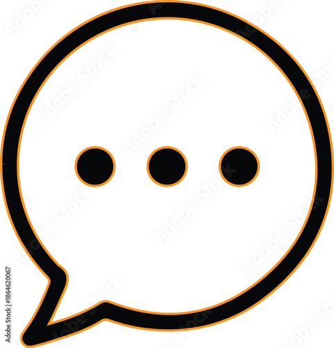 Simple chat bubble icon design illustration