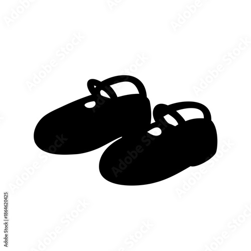 Elegant vector illustration of children's shoes in a classic Mary Jane style