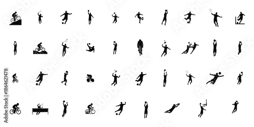 Collection of stick figures in various poses