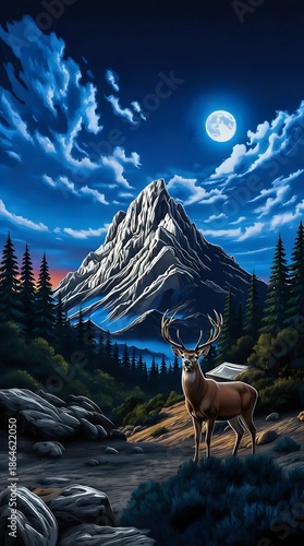 Deer in the mountains