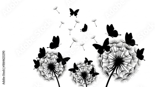 Modern business workspace with empty black and white desk