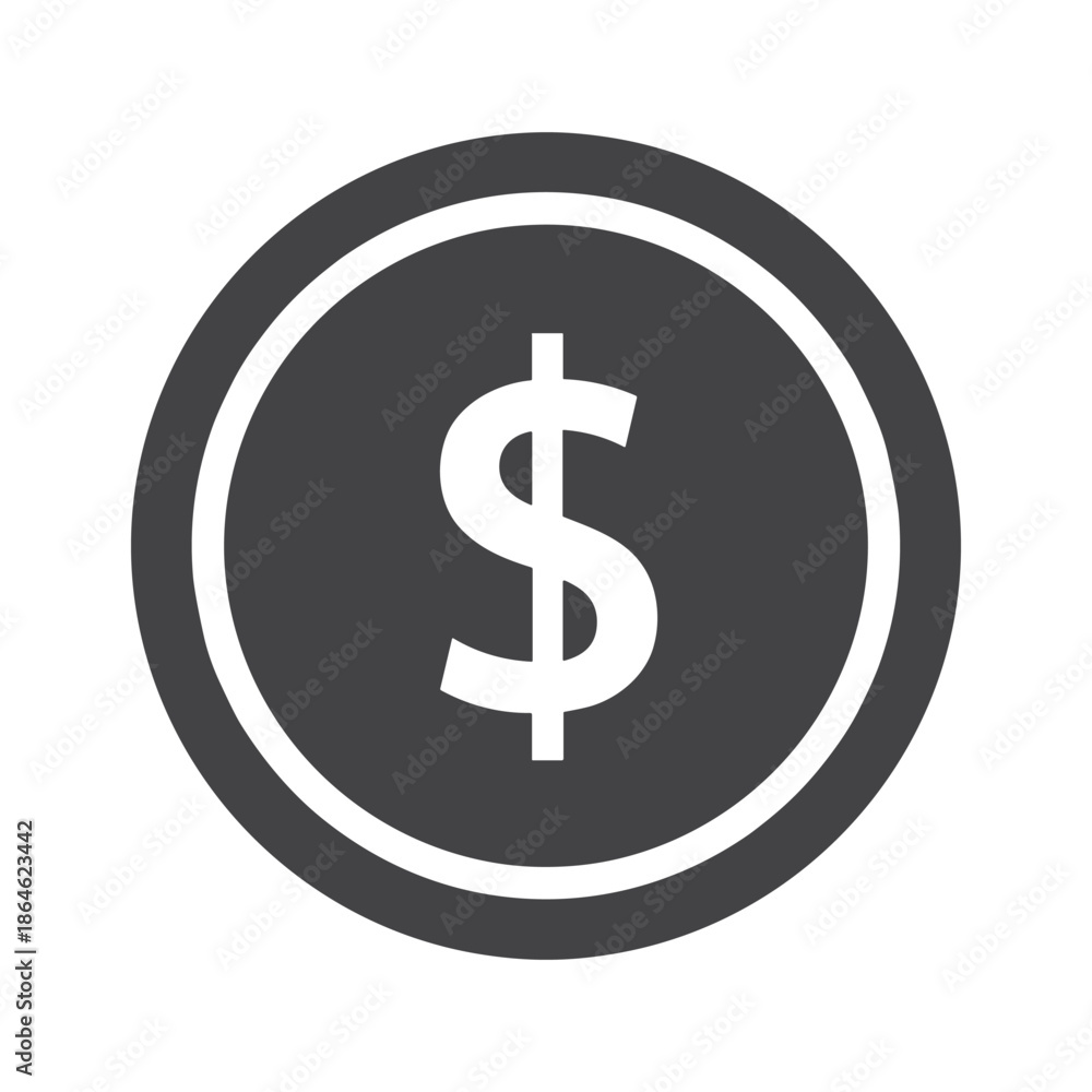 Obraz premium Dollar Sign Icon Vector