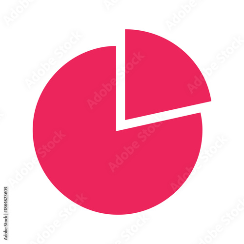 Pink Pie Chart Icon