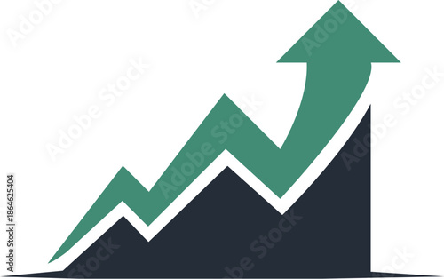 Abstract corporate growth logo for business scaling and consulting strategy