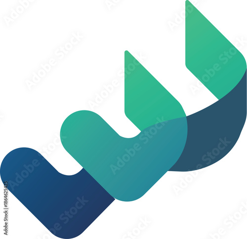 abstract long term business growth logo for consulting and strategy branding