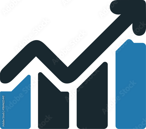 Abstract business growth planning logo for consulting and corporate strategy