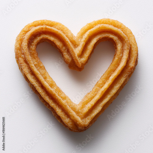 heart shaped pastry cookie, sugar palmier heart dessert, romantic bakery sweet
