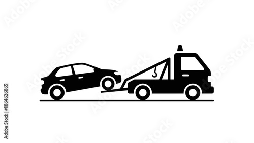 Tow Truck Silhouette Icon