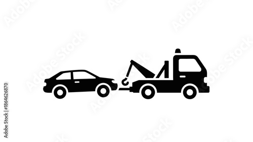 Tow Truck Silhouette Icon