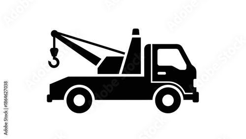 Tow Truck Silhouette Icon